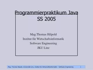 programmierpraktikum java ss 2005
