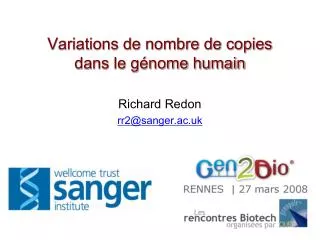 variations de nombre de copies dans le g nome humain