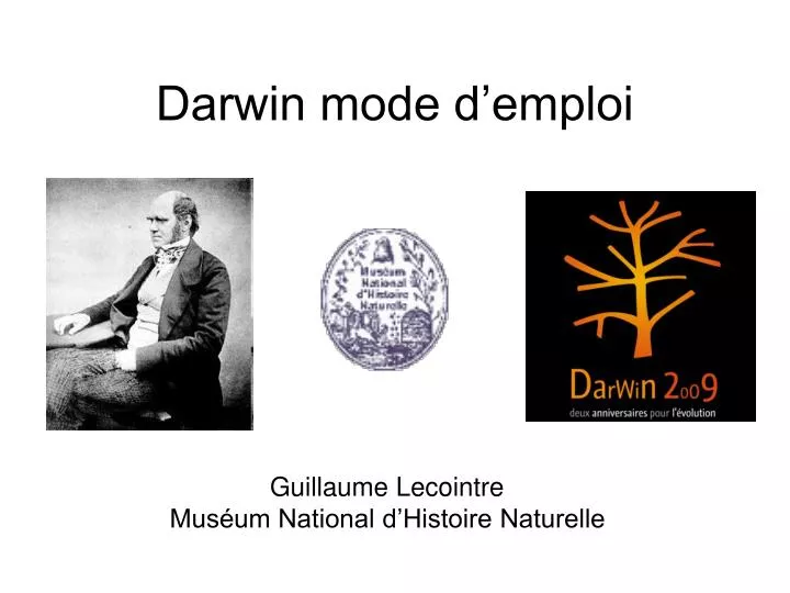 darwin mode d emploi
