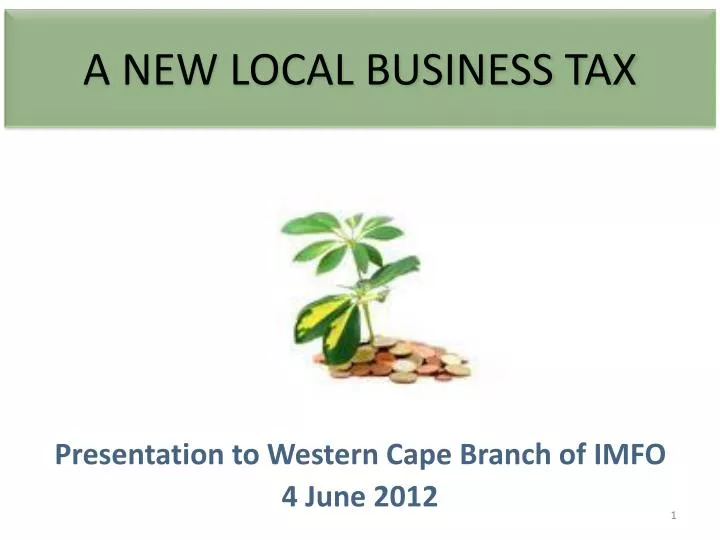 a new local business tax