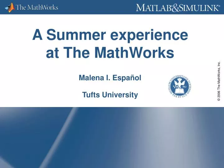 a summer experience at the mathworks