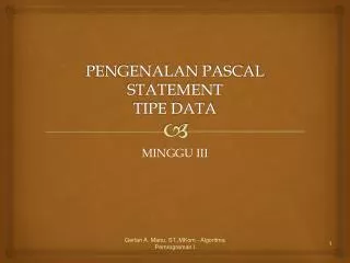 pengenalan pascal statement tipe data
