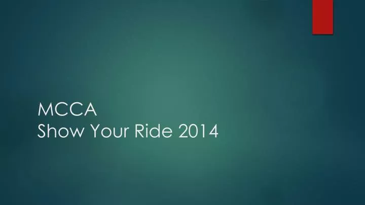 mcca show your ride 2014