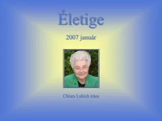 Chiara Lubich írása