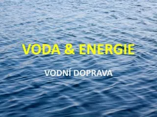 voda energie