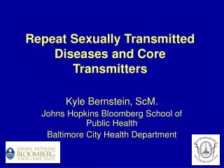 Repeat Sexually Transmitted Diseases and Core Transmitters