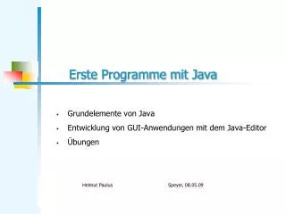 erste programme mit java