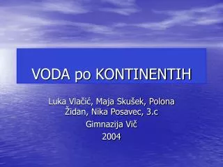 voda po kontinentih