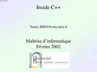 page de garde