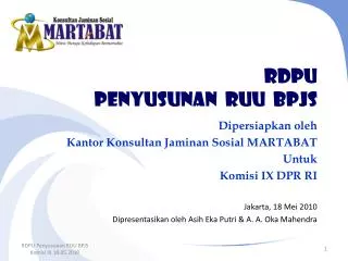rdpu penyusunan ruu bpjs