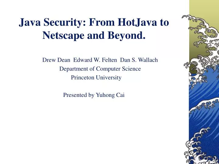 java security from hotjava to netscape and beyond