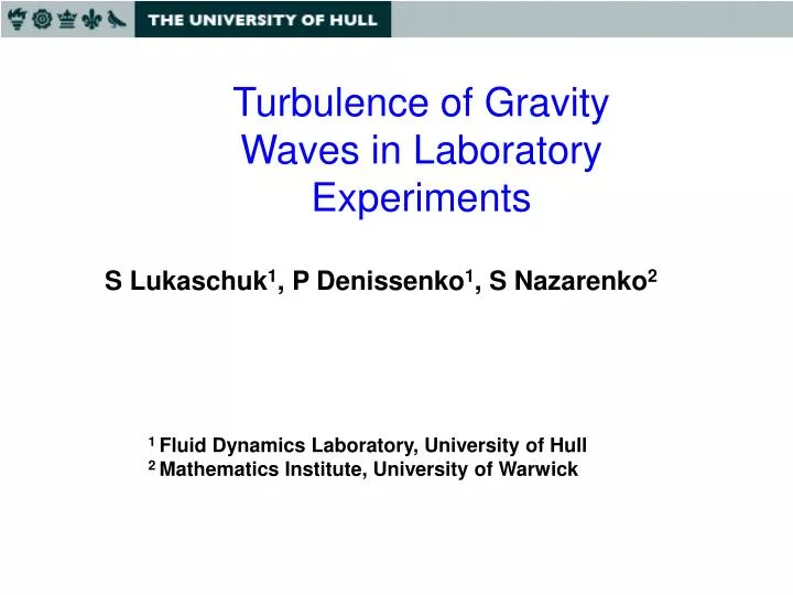 turbulence of gravity waves in laboratory experiments