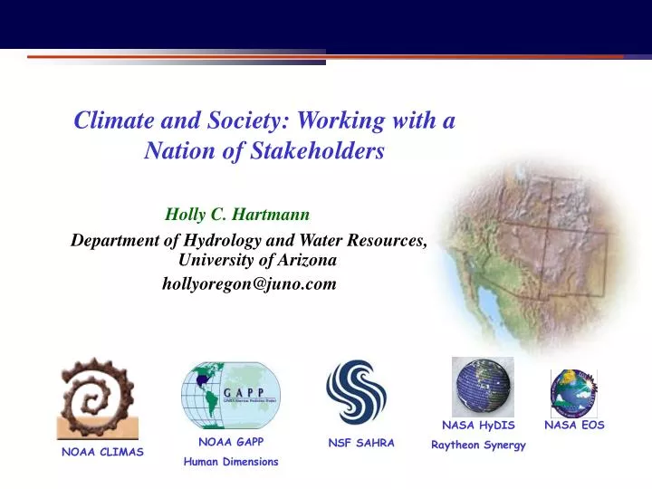 climate and society working with a nation of stakeholders