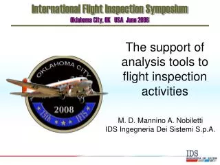 The support of analysis tools to flight inspection activities