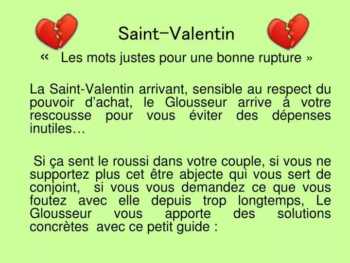 saint valentin les mots justes pour une bonne rupture