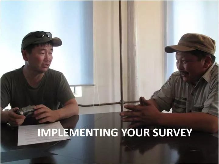 implementing your survey
