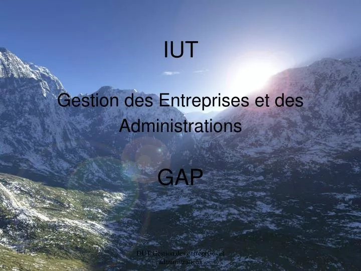 iut gestion des entreprises et des administrations gap