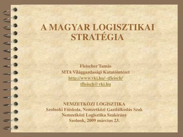 a magyar logisztikai strat gia