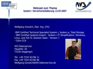 webcast zum thema system i serverkonsolidierung 12 07 2007