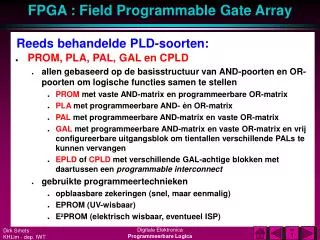 reeds behandelde pld soorten