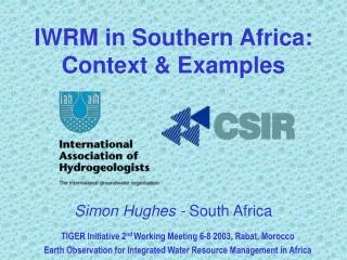 IWRM in Southern Africa: Context &amp; Examples