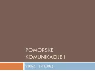 pomorske komunikacije i