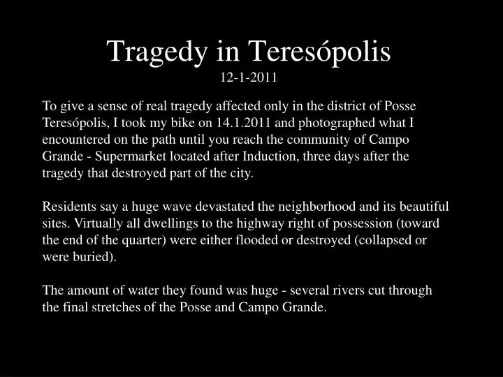 tragedy in teres polis 12 1 2011