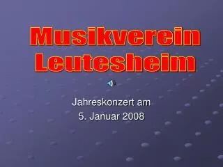 jahreskonzert am 5 januar 2008