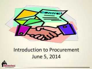Introduction to Procurement June 5, 2014