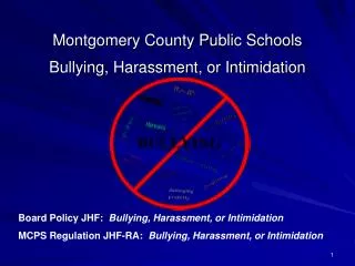 Montgomery County Public Schools Bullying, Harassment, or Intimidation