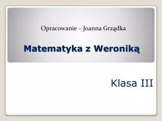 matematyka z weronik