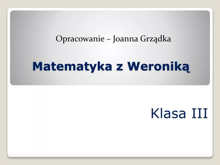 matematyka z weronik