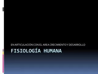 en articulaci n con el area crecimiento y desarrollo