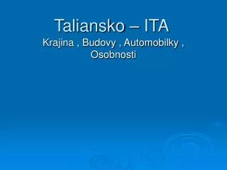 taliansko ita