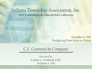 Indiana Township Association, Inc. 2007 Convention &amp; Educational Conference
