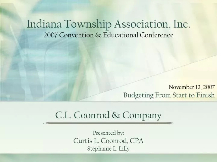 indiana township association inc 2007 convention educational conference