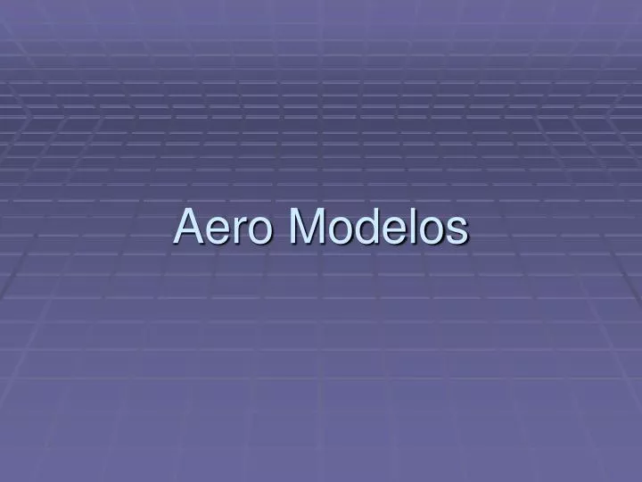 aero modelos