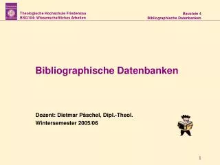 bibliographische datenbanken