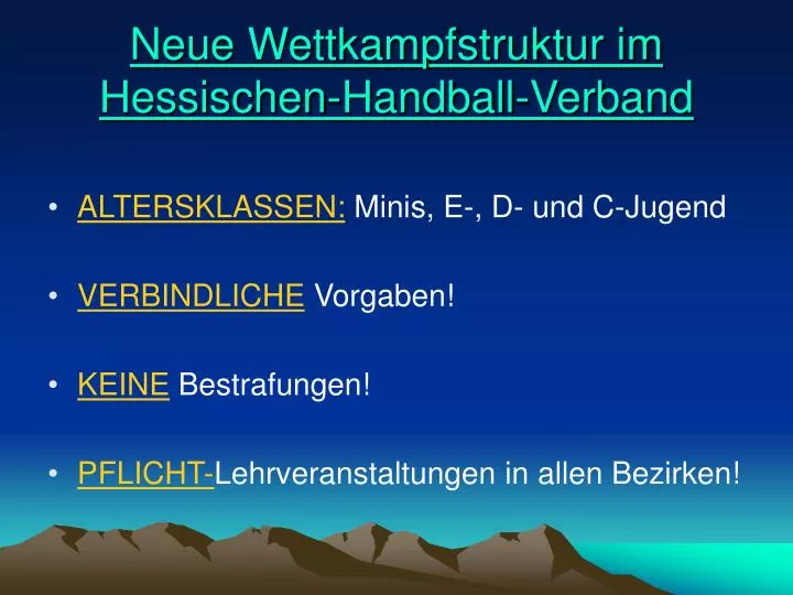 neue wettkampfstruktur im hessischen handball verband