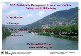 CO7: Sustainable Management in small and medium Enterprises in Heidelberg