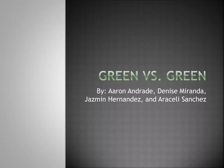 green vs green