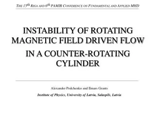INSTABILITY OF ROTATING MAGNETIC FIELD DRIVEN FLOW IN A COUNTER-ROTATING CYLINDER