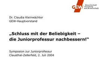 dr claudia kleinw chter gew hauptvorstand