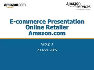 E-commerce Presentation Online Retailer Amazon