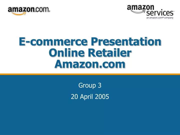 e commerce presentation online retailer amazon com