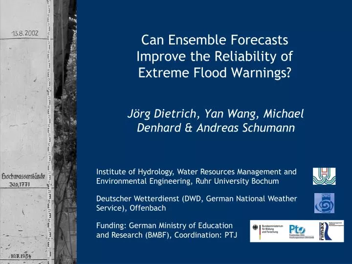 can ensemble forecasts improve the reliability of extreme flood warnings