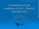 Constrained model predictive control : Stability and optimality - slide 1
