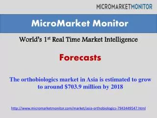 The orthobiologics market in Asia is estimated to grow to ar
