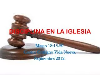 disciplina en la iglesia