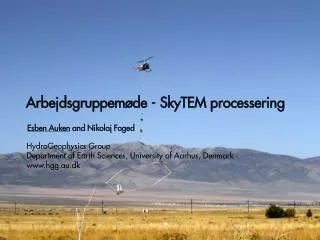 Arbejdsgruppemøde - SkyTEM processering